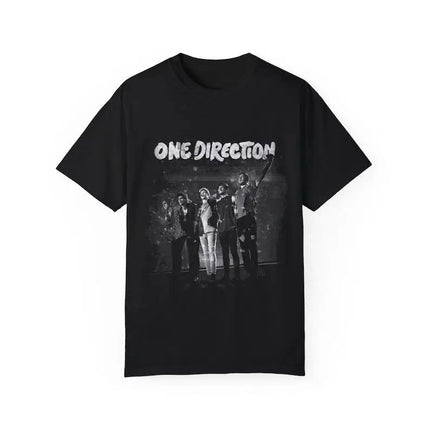 Hip Pop Y2K Tops New Vintage One Direction Band Signature T-shirt Print Cotton Short Sleeve Casual Loose Sports Streetwear Unisex