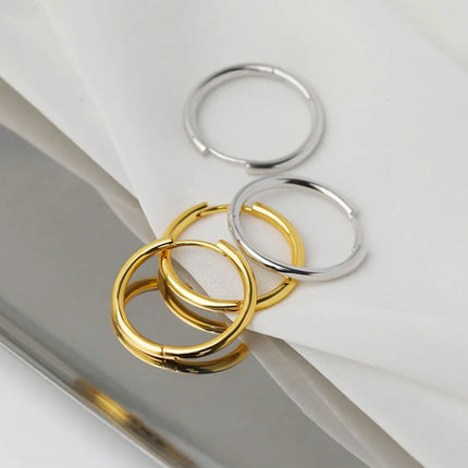 1 pair Women/Man Stainless Steel Small Hoops Earring Piercing Ear Cartilage Tragus Simple Thin Circle Anti-allergic Ear Buckle
