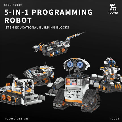 1-to-5 Electric Building Blocks, Compatible with Wali Blocks, Electric Programming Robot STEM Toy, Christmas Gift