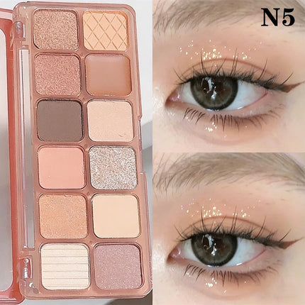 1Pc DIKALU Peach Kumquat Eyeshadow Palette Nude Pink Purple Eye Pearl Glitter Shadows Korean Charming Contour Eyes Make Up