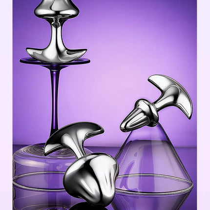 New Mushroom Anal Plug 33/48/58mm Metal Butt Plug Sphincter Training Anal Dilator Prostate Massager Sex Toys