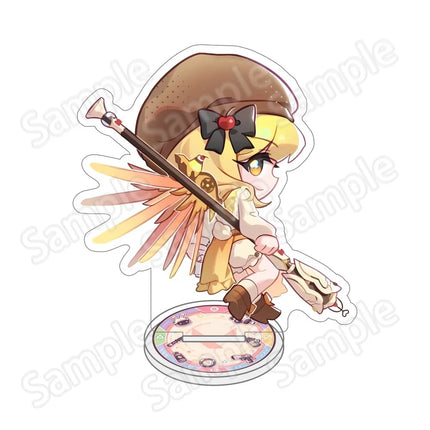 10cm Overwatch Acrylic Standee Keychain D.Va Mercy Kiriko Tracer Widowmaker Game Figure Pendant Fans Gift