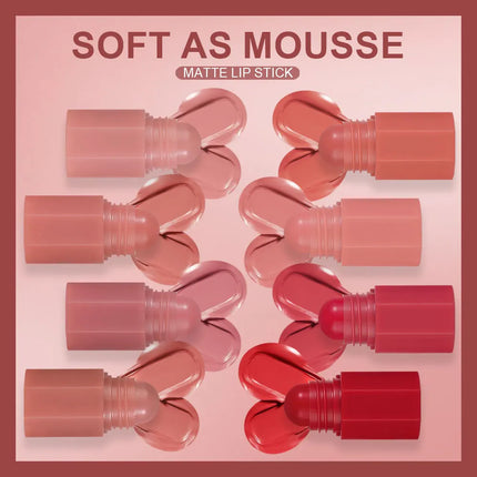 Matte Lipstick Is Easy to Apply, Does Not Come Off, Is Waterproof, Sweat-Proof, Does Not Stick to Cups, Is Delicate and Long-Lasting, and Is Versatile for Everyday Use