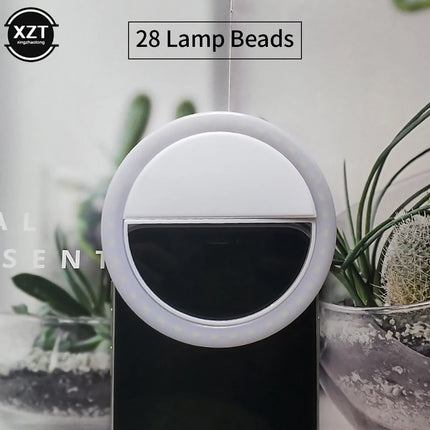 Led Selfie Ring Light Mobile Phone Lens LED Selfie Lamp Ring for IPhone Samsung Xiaomi Huawei Phone Selfie Clip Light Accessoire