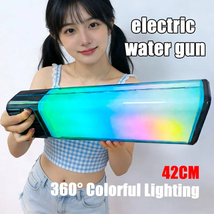 360° Light-surrounding Electric Water Guns Toys  Automatic High Pressure Water Toys Summer Outdoor Beach Fight  for Adults Child