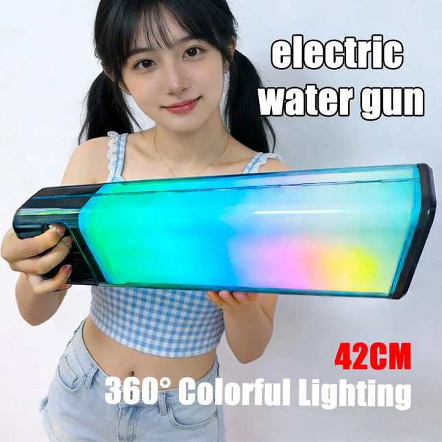 360° Light-surrounding Electric Water Guns Toys  Automatic High Pressure Water Toys Summer Outdoor Beach Fight  for Adults Child