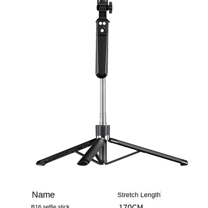FANGTUOSI 1.7M 360 ° rotation Selfie Stick Wireless Tripod Stand with Light Bluetooth Remote Extendable phone holder for Tlktok
