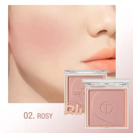 Pink Makeup Blush Palette Velvet Matte Light Shimmer Blusher Natural Cheek Contour Tint Peach Pink Rouge Cheek Contour Palette