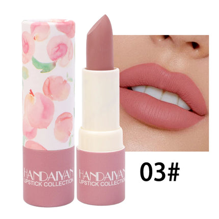 Rose Pink Nude Matte Velvet Lipstick Color Rendering Lasting Non-stick Cup Sexy Lipsticks Waterproof Beauty Lips Makeup Cosmetic
