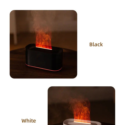 Essential Oil Diffuser,Flame Colorful Water Vapor Fire Humidifier for Aromatherapy Aroma Therapy Machine Room,Flame Diffuser