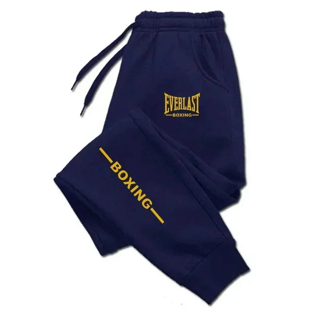 2026 Autumn Winter EVERLAST Printed Running Pants Men Women Outdoor Sports Fitness Pants Jogging Fleece Casual Sports Pants