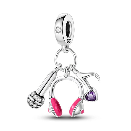 New 925 Sterling Silver Charms Bead Red Cherry Strawberry Love Heart Charm Fit Original Bracelet Pendant DIY Jewelry For Women