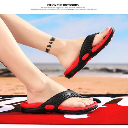 Massage Flip Flops for Men Summer Breathable Beach Shoes Sandals Men Luxury Flip Flops Breathable Plus Big Size Men Slippers 46