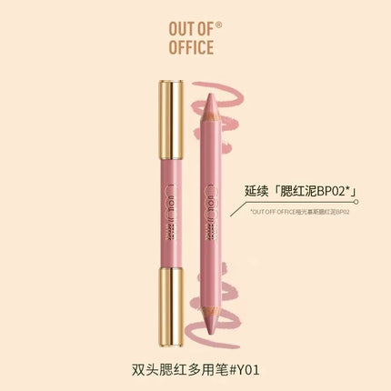 Original OUTOFOFFICE Double-ended Shadow Pencil Grooming Crayon Long-lasting Flawless Contouring Effect Original Professional