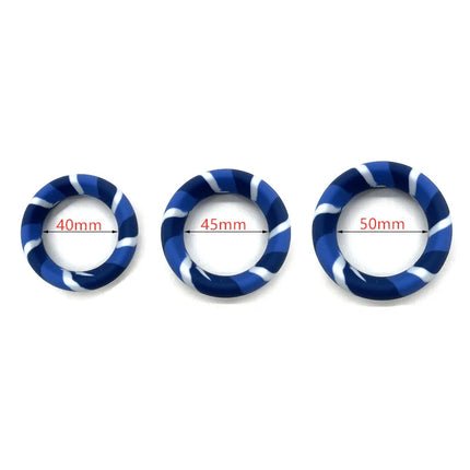Big Size Silicone Cock Rings For Men Scrotum Testis Restraint Male Delay Ejaculation Penis Lasting Erection Adult Games Reusable