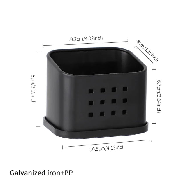 Kitchen Sponge Drain Holder - Countertop Storage Organizer, No-Drill Sponge Rack for Home Kitchen