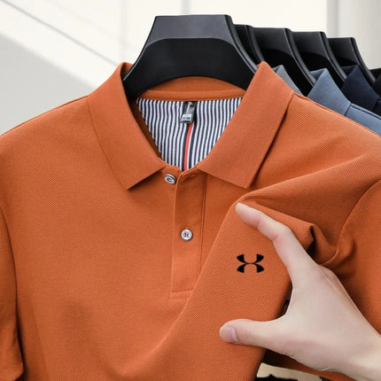 Luxury Men Brand Exquisite Simple Embroidery Hot Selling POLO Shirt Summer New Item 100% Cotton Comfortable Breathable Short Top