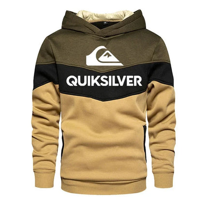 2025 New Men's Hoodie Splicing Outdoor Leisure Sportswear Street Fashion Men's Warm Wool Hoodie Autumn/Winter Coat