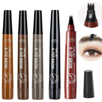 Liquid Eyebrow Pencil Eyebrow Pen Waterproof Fork Tip Eyebrow Tattoo Pencil Long Lasting Professional Fine Liquid EyeBrow Pencil