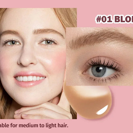 Wild Eyebrow Pencil Square Angled Brush Velvet 3D Brow Dye Cream Hairline Anti-smudge Waterproof Multifunction Eyebrow Tint Pen