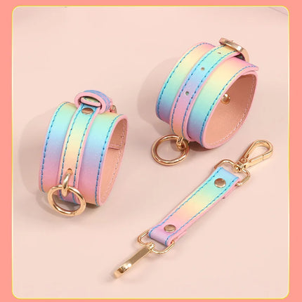 Rainbow Handcuffs For Sex Ankle Cuff Restraints Bondage Bracelet BDSM Woman Erotic Adult Sex Toys For Couples Exotic Accessories