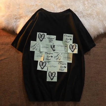 Graphic Essentials with Letter Prints Aesthetic Crewneck Female Streetwear Sweatshirt Pullover Korean Fashion Punk Tops Vintage