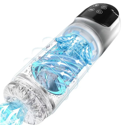 Automatic Male Masturbator Cup with 7 Sucking Rotating Licking Modes Pocket Pussy Stroker Realistic Blowjob Penis Pump for