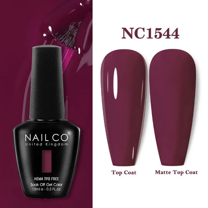 NAILCO 15ml Red Color Series Gel Varnish Coffee Gel Nail Polish Maximalism Reddish Gellak Design Brown Lacquer Nail Art Manicure