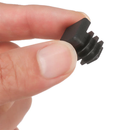 10pcs Square Plastic Black Blanking End Cap Tube Pipe Insert Plug Bung 15x15~60x60mm