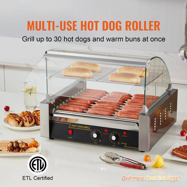 SucceBuy 5/7/11 Commercial Hot Dog Roller Electric Sausage Maker Barbecue Grill Machine for Camping Party Home Appliance 110V