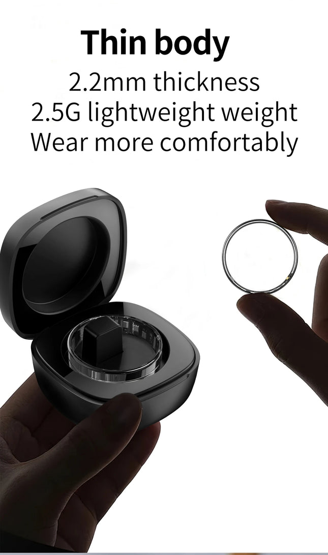 Qring R11 LED Display Ring Ladies Men's Stainless-steel Rings Oxygen Saturation Electronic Praise Heart Rate Waterproof 2025 New