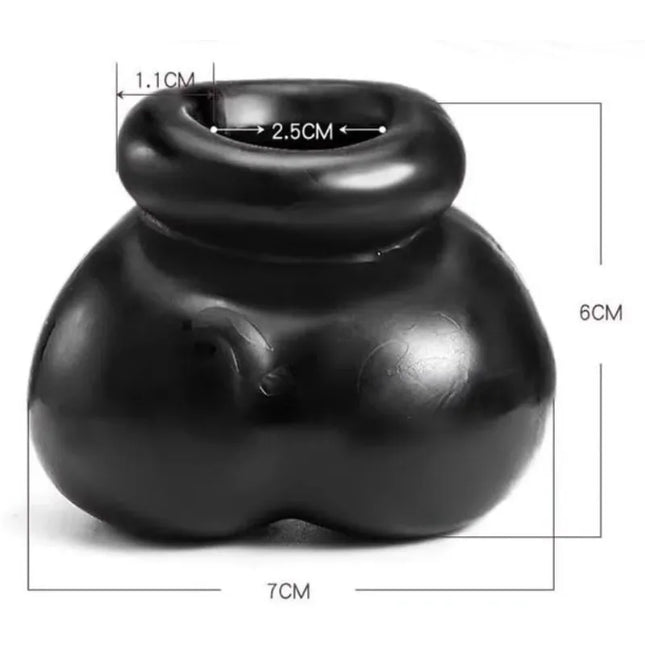 Soft Testicle Toys Male Bondage Set Chastity Devices Scrotal Restraints Trainer Kit BDSM Cock Training Adult Sex Toys Black18+