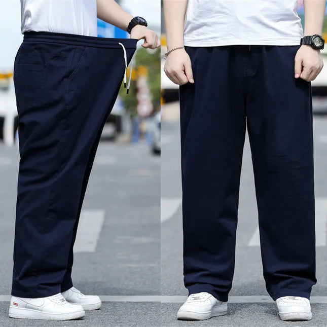 Large Size Men's Casual Pants XL-8XL Plus Size Straight Loose Fit Trousers Elastic Waist Oversized Cotton SweatPants Outdoor