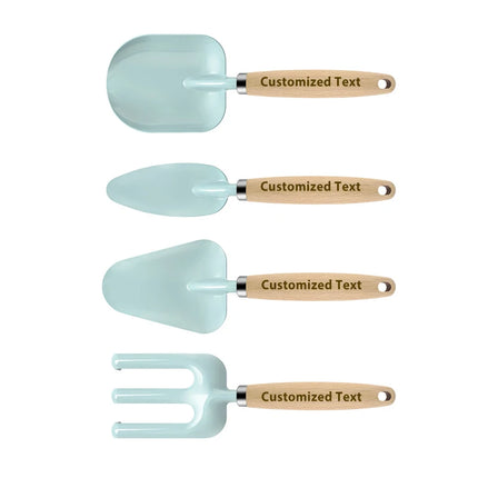 Personalized Colorful Kids Gardening Tools,Mini Wood Handle Trowel Shovel Fork Garden Hand Tools Garden Gifts for Men Women Kids