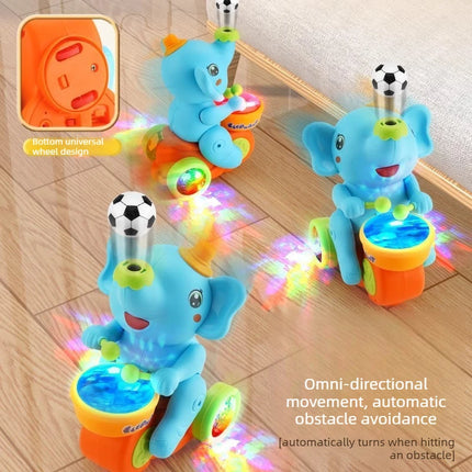 Musical Walking Elephant Drummer Toys for Kid Musical Toy with LED Light Music Sensory Activity Toys Learning Educational Toys