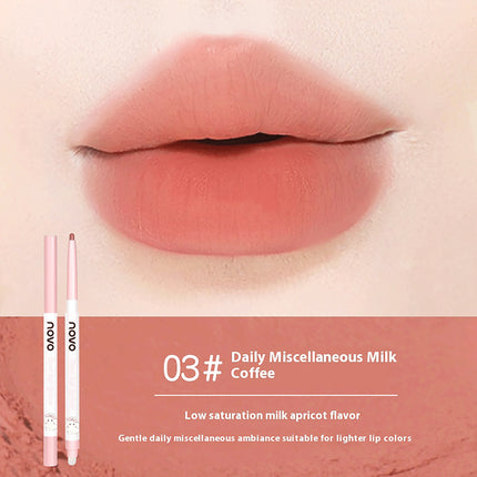 NOVO Waterproof lip liner with a matte finish Easy to apply, long-lasting and smudge-proof Defines full lips
