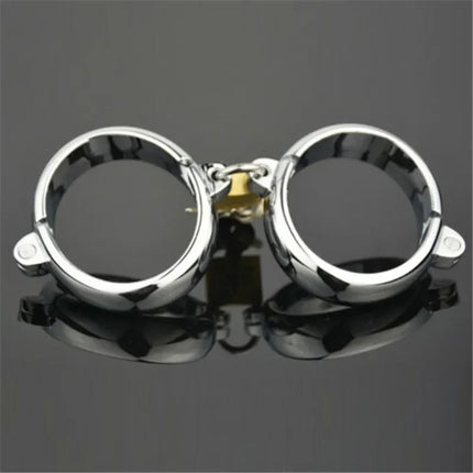 Stainless Steel Leg Irons Bondage Anklet Slave Ankle Cuffs Shackle Fetter Chain for Sex Restraint Adult Sex Game Toys for Couple