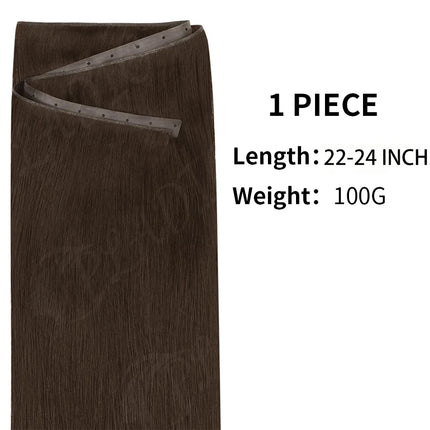 Butterfly Weft Hair Extensions Human Hair Remy Double Invisible Hand-Tied Look Silky Straight 100g Color 2 Add Volume