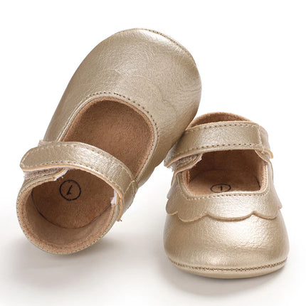 Spring and Autumn Baby Golden Princess Shoes Children's Soft soled Single Shoes Baby Girl Casual Shoes Baby Leather Shoes