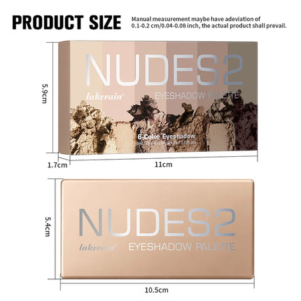 Naked 2 Basics Matte Neutral Eyeshadow Palette and Mirror Shadow Six Colors Contouring Neutral Eyeshadows Long-Lasting  Makeup