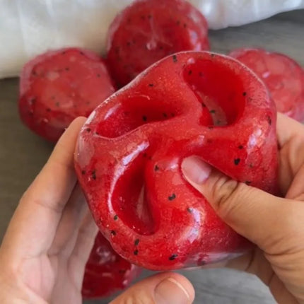 Handmade Watermelon Slushy Squishy Toy Stress Relief Squeeze Toy Soft Slow Rebound  Realistic Fruit Simulation Model Adult Gift