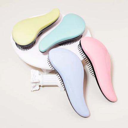 Antistatic Massage Detangling Brush, Wet Curly Hair Winding Shower Brush, Salon Hairdressing Tool, Ideal for Real Hair Wigs