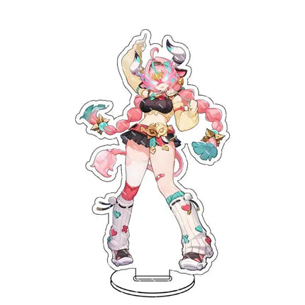 Genshin lmpact Anime Figure Acrylic Stand Lauma Flins Aino Ineffa Model Plate 1pc Desk Decor Standing Sign Game Fans Gifts Key