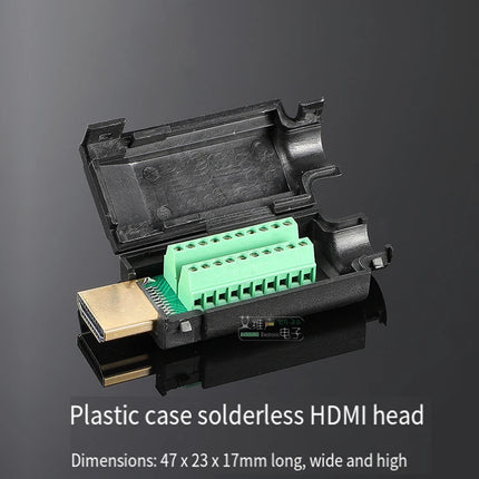 Solder-Free HDMI Male Connector Plug with Shell Kit - Easy DIY Upgrade for Repairing HDMI Cable Ends & Wires