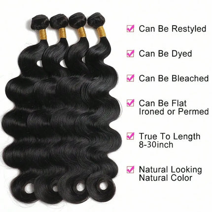 Body Wave Brazilian Human Hair Bundles Unprocessed Virgin Hair Weave 26 28 30 32 Inches 4Bundles Body wave Human Hair Extensions