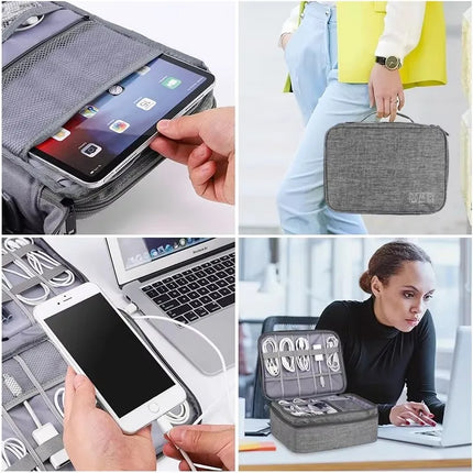 Travel Cable Storage Bag Organizer / Sac Rangement Câbles Voyage