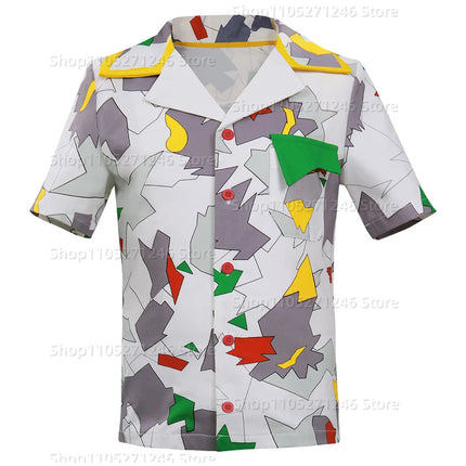 Dustin Cosplay Henderson Role Play Adult Child Boys Summer Printed Shirt TV ST Costume Kids Men Fantasy Party Cloth
