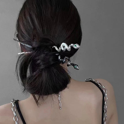 2023 New Vintage Chinese Women's Hair Stick Metal Glaze Flowers Hair Chopsticks Ladies Pearl Jewelry Hair Sticks Accessories