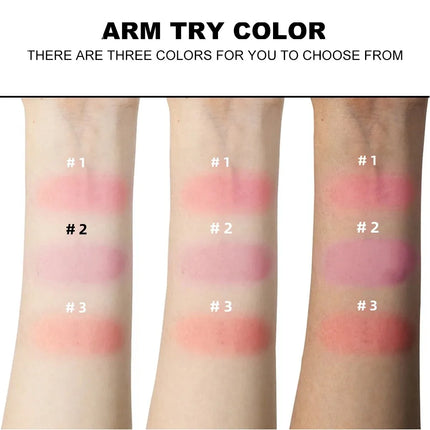 3 Color Blush Palette Waterproof Lightweight Breathable Long Lasting Smooth Baked Powder Blusher Correcting Foundation 60g