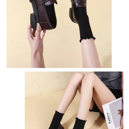 New Japanese Style College Student Cosplay Lolita Shoes for Women/Girls Fashion Black/Coffee Uniform Platform Shoes 2025